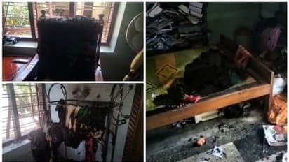 അഞ്ച് വയസുള്ള കുട്ടിയെ കത്തിമുനയിൽ നിർത്തി, വീട്ടുകാരെ പൂട്ടിയിട്ടു; വിമുക്ത ഭടൻ ബന്ധുവീടിന് തീയിട്ടു