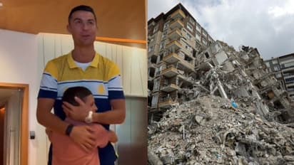 തുര്ക്കിക്കും സിറിയക്കും സഹായം; ഭൂകമ്പത്തില് അച്ഛനെ നഷ്ടമായ കുഞ്ഞ് ആരാധകനെ ചേര്ത്തുപിടിച്ച് റൊണാള്ഡോ