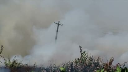 മാളയിൽ ബിലീവേഴ്സ് ചർച്ചിന്റെ പാടത്ത് തീപിടിത്തം; 35 ഏക്കറോളം പാടം അഗ്നിക്കിരയായി