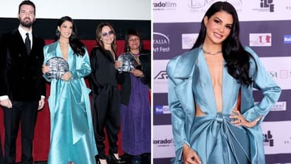 Jacqueline Fernandez in Los Angeles, wins ‘Woman of Excellence’ award on Women's Day