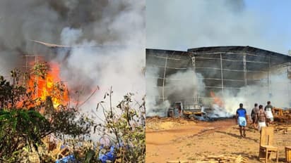 പ്രൈമര് മെഷീനില് ഷോര്ട്ട് സര്ക്യൂട്ട് ഒപ്പം മരത്തടിയും തിന്നറും; ഫർണിച്ചർ ശാല കത്തിയമര്ന്നു, 1 കോടി നഷ്ടം