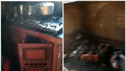 ഗ്യാസ് ലീക്കായി, വീടിന് പുറത്തെ വിറകടുപ്പിൽ നിന്ന് തീ പടർന്ന് അടുക്കള പൂർണ്ണമായി കത്തി നശിച്ചു