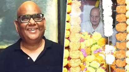 Satish Kaushik passed away: Anupam Kher gets teary-eyed during his best friend's last rites