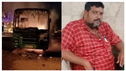 പാർക്ക് ചെയ്ത സിറ്റി ബസ് കത്തി, ഉള്ളിൽ ഉറങ്ങിക്കിടന്ന കണ്ടക്ടർക്ക് ദാരുണാന്ത്യം