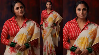 ഫ്ലോറൽ സാരിയിൽ അതിമനോഹരിയായി വിൻസി; വൈറലായി വീഡിയോ