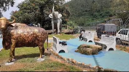 പ്ലാസ്റ്റിക്ക് കുപ്പികൾ കൊണ്ട് ആന, തകരങ്ങൾ കൊണ്ട് ട്രെയിൻ; മന്ത്രി പ്രശംസ നേടിയ പാർക്ക് നാശത്തിന്റെ വക്കിൽ