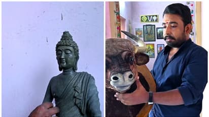 ശാസ്ത്രീയമായി പഠിച്ചിട്ടില്ല, സ്വയം നേടിയെടുത്ത അറിവുകൾ മാത്രം; ശില്പ നിർമ്മാണത്തിൽ വിസ്മയം തീർത്ത് ശ്രീനാഥ്