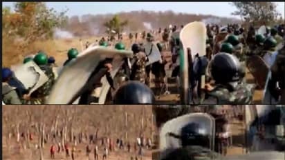 ಅರಣ್ಯ ಒತ್ತುವರಿ ತೆರವು ವೇಳೆ ಘರ್ಷಣೆ: ಅರಣ್ಯ ಸಿಬ್ಬಂದಿ ಮೇಲೆ ಕಚ್ಚಾಬಾಂಬ್‌ ಎಸೆದ ಗ್ರಾಮಸ್ಥರು