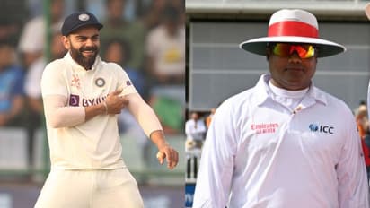 'ഞാനായിരുന്നെങ്കില് മേനോന് അപ്പോഴെ ഔട്ട് വിളിച്ചേനെ', അമ്പയര് നിതിന് മേനോനെ ട്രോളി വിരാട് കോലി-വിഡിയോ