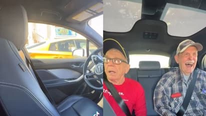 'ഡ്രൈവറില്ലാത്ത കാറില്‍ യാത്ര'; അമ്പരന്ന് യാത്രക്കാരായ വൃദ്ധര്‍- വീഡിയോ...