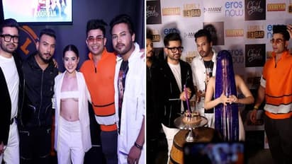 Dooriyan music launch: Urfi Javed grabs attention for her blue beaded quirky hairstyle