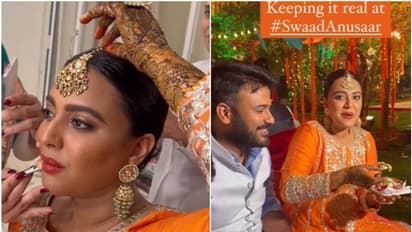 ನಟಿ ಸ್ವರಾ-ಫಹಾದ್ ದಂಪತಿಗೆ ಸಂಗೀತ, ಹಳದಿ ಶಾಸ್ತ್ರದ ಸಂಭ್ರಮ; ಸೀರೆಯಲ್ಲಿ ಮಿಂಚಿದ ಫೋಟೋ ವೈರಲ್