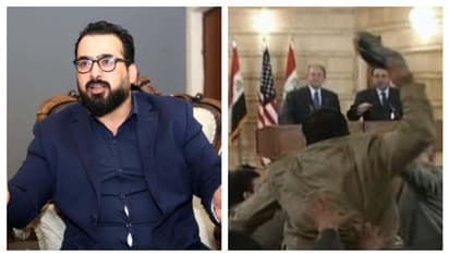 'എനിക്കിപ്പോഴും ഖേദമില്ല'; വാർത്താസമ്മേളനത്തിൽ ബുഷിനെതിരെ ഷൂ എറിഞ്ഞ മാധ്യമപ്രവർത്തകൻ മുൽതസർ അൽ സൈദി