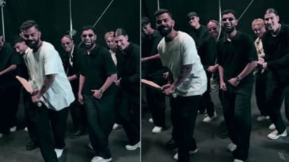 மகிழ்ச்சியின் உச்சகட்டம், நார்வே நாட்டு டான்ஸ் குழுவோடு சேர்ந்து டான்ஸ் ஆடிய விராட் கோலி!