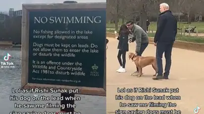 UK PM Sunak and his wife told to put pet dog on leash in Hyde Park
