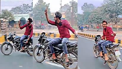 சாலையில் பைக் சாகசம் செய்த இளைஞர்… வீடியோ வைரலானதை அடுத்து உ.பி. காவல்துறை நடவடிக்கை!!