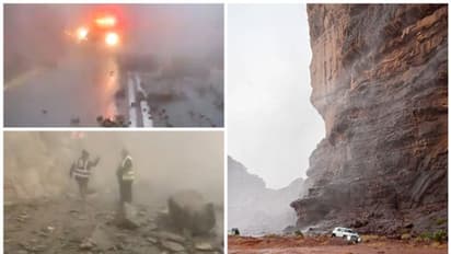 റിയാദിൽ ശക്തമായ മഴയും ആലിപ്പഴ വർഷവും കാറ്റും; വെള്ളക്കെട്ടില്‍ കുടുങ്ങിയ വാഹനങ്ങളിലെ യാത്രക്കാരെ രക്ഷിച്ചു