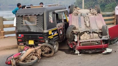 കോഴിക്കോട് അറപ്പുഴ പാലത്തിൽ വാഹനങ്ങൾ കൂട്ടിയിടിച്ചു, ബൈക്ക് യാത്രക്കാരൻ മരിച്ചു
