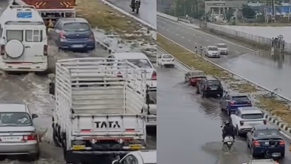 ഉദ്ഘാടനം കഴിഞ്ഞ് ആദ്യ മഴയിൽ വെള്ളത്തിലായി ബെംഗളുരു മൈസുരു എക്സ്പ്രസ് വേ