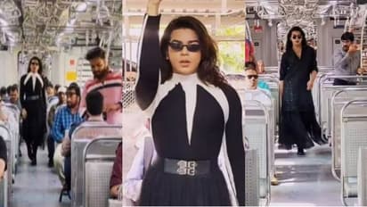 പാവാട ധരിച്ച് ക്യാറ്റ് വാക്കുമായി യുവാവ് ട്രെയിനിൽ; വീഡിയോ വൈറല്‍