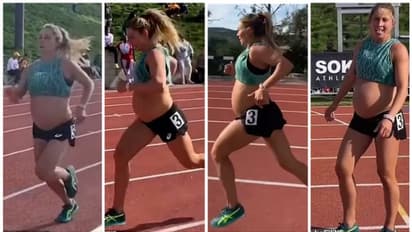 ഒമ്പത് മാസം ഗര്‍ഭിണി, ഒരു മൈൽ ദൂരം ഓടി തീര്‍ത്തത് 5.17 മിനിറ്റില്‍! 