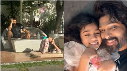 മകളുടെ യോഗ അഭ്യാസത്തില്‍ അത്ഭുതപ്പെട്ടിരിക്കുന്ന അല്ലു അര്‍ജുന്‍ - ചിത്രം വൈറല്‍