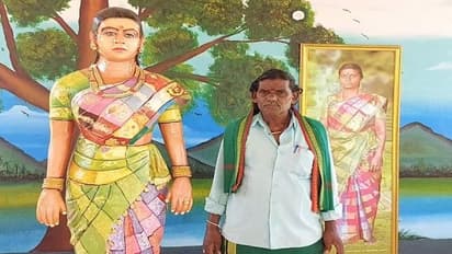 மனைவிக்கு கோயில் கட்டி கும்பிடும் அதிசய கணவர்! 500 பெண்களுக்கு சேலை, அன்னதானம்!