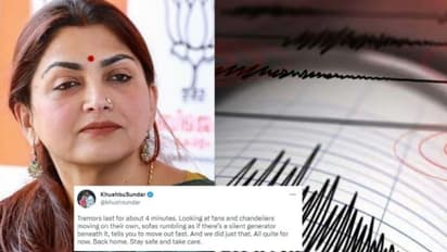 4 நிமிஷம் ஆட்டி எடுத்துருச்சு... சுனாமிக்கு பின் இப்படி ஒரு நிலநடுக்கத்தை உணர்ந்ததாக குஷ்பு டுவிட்