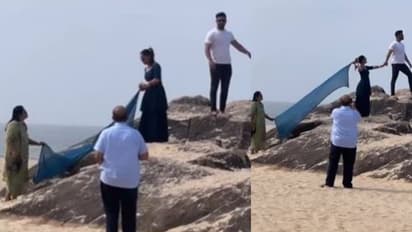 മരുമകളെ ഫോട്ടോ എടുക്കാനായി സഹായിക്കുന്ന അച്ഛനും അമ്മയും; 10 ലക്ഷം പേര് കണ്ട വീഡിയോ