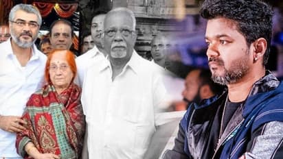 தந்தை மரணத்தால் கலங்கி நின்ற அஜித்... நேரில் வந்து ஆறத்தழுவி ஆறுதல் தெரிவித்த விஜய்