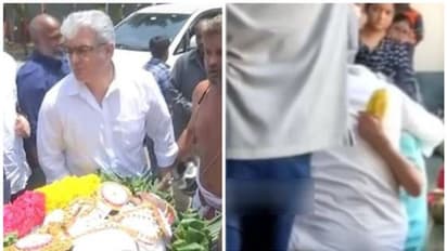 கதறி அழுத அம்மாவை... கண்ணீரோடு கட்டிப்பிடித்து தேற்றிய அஜித்! மனதை ரணமாக்கிய வீடியோ!