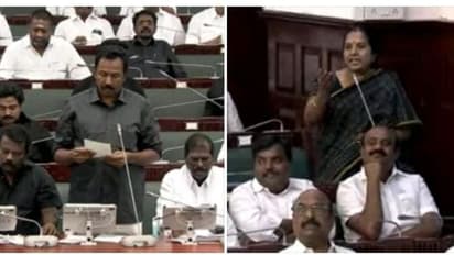 காங்கிரஸ் எம்எல்ஏக்களை போல் சட்டப்பேரவைக்கு கருப்பு உடையில் வந்த வானதி சீனிவாசன்.! என்ன காரணம் தெரியுமா.?