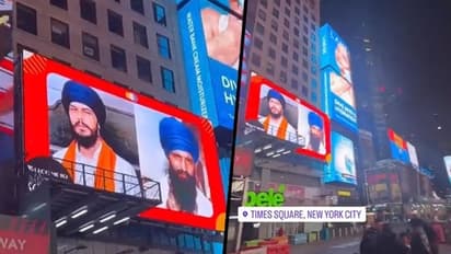 Khalistan supporters protest at Times Square in New York, express support to radical preacher Amritpal Singh
