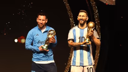 Fight for your dreams, says Argentina's Messi after life-size statue unveiled at CONMEBOL museum