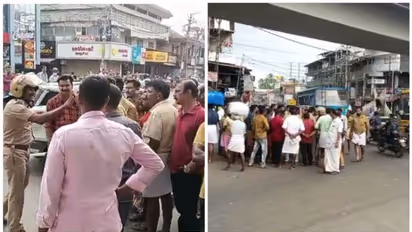 ബസ് ജീവനക്കാരുടെ മിന്നൽ പണിമുടക്ക്; കാർ യാത്രക്കാരുമായുള്ള സംഘർഷത്തെ തുടർന്ന്; പൊലീസുമായി ഉന്തും തള്ളും