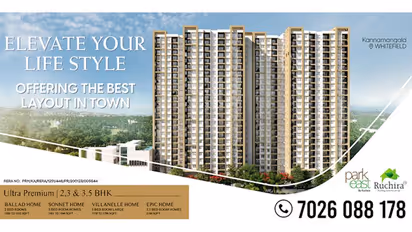 Ruchira Projects announces launch date of Park East in Bengaluru east’s Whitefield Kannamangala