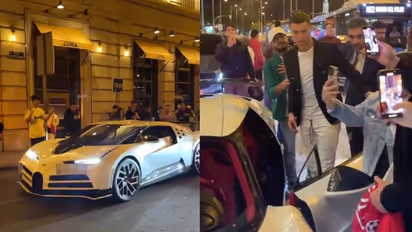 WATCH: Ronaldo goes vroom in his £8.8 million Bugatti Centodieci; fans in Madrid go berserk