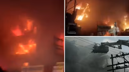 Kanpur: 500 shops gutted as fire ravages commercial towers; dousing operations underway - WATCH