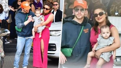 Priyanka Chopra-Nick Jonas arrive with Malti Marie in Mumbai to attend Parineeti Chopra's wedding? 