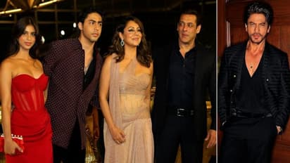 NMACC Grand Opening: Salman Khan poses with Shah Rukh Khan's family as Pathaan skips media 