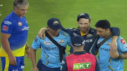 IPL 2023: சிக்ஸரை தடுக்க சென்று காலை உடைத்துக் கொண்ட கேன் வில்லியம்சன்!