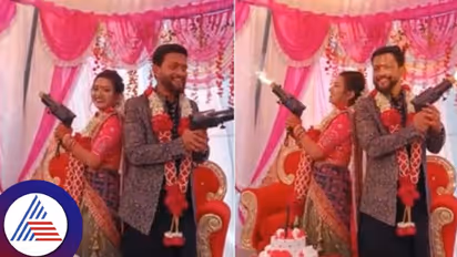 மணமேடையில் துப்பாக்கியுடன் போஸ்... திடீரென மணமகள் முகத்தில் வெடித்த துப்பாக்கி.. உடனே மணமகன் செய்த காரியம்..!