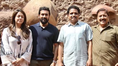 மனைவி ஜோதிகா மற்றும் குழந்தைகளுடன் கீழடிக்கு விசிட் அடித்த சூர்யா! வாயே திறக்காமல் சர்ச்சைக்கு பதில் கொடுத்த ந