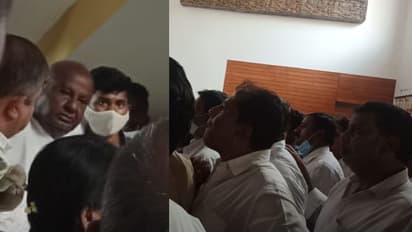 ಹಾಸನ ಟಿಕೆಟ್‌ ಗೊಂದಲಕ್ಕೆ ಕಣ್ಣೀರು ಹಾಕಿದ ದೊಡ್ಡಗೌಡ್ರು: ಕ್ಷೇತ್ರ ಉಳಿಸಿಕೊಳ್ಳುವುದಷ್ಟೇ ಗುರಿ ಎಂದ್ರು