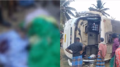 തൃശ്ശൂരിൽ നിന്ന് വേളാങ്കണ്ണിക്ക് പോയ തീർത്ഥാടക സംഘത്തിന്റെ ബസ് മറിഞ്ഞു; 2 മരണം, 40 പേർക്ക് പരിക്ക്