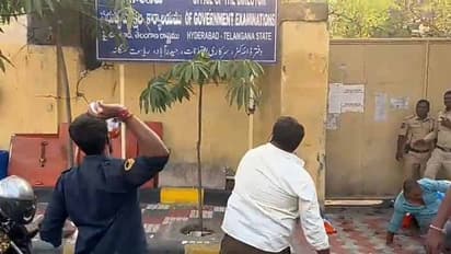 తాండూరులో టెన్త్ పేపర్ లీక్ ప్రచారం:ఎస్ఎస్సీ బోర్డు వద్ద ఎన్ఎస్యూఐ ఆందోళన, ఉద్రిక్తత