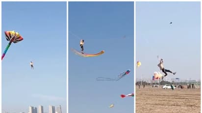 പട്ടം പറത്തുന്നതിനിടെ ഉയര്‍ന്നു പോങ്ങി; സാഹസികമായി തിരിച്ചിറങ്ങി, വൈറല്‍ വീഡിയോ 