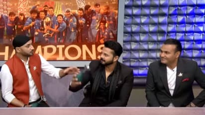 മത്സരത്തിന് മുമ്പ് ഹര്‍ഭജനെ ആലിംഗനം ചെയ്യുന്നത് ഭാഗ്യമെന്ന് ശ്രീശാന്ത്, മുഖത്തടി കിട്ടിയ ശേഷമാണോ എന്ന് സെവാഗ്