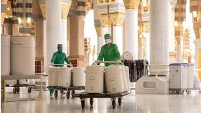 മദീനയിലെ പ്രവാചക പള്ളിയിൽ പ്രതിദിനം വിതരണം ചെയ്യുന്നത് 400 ടൺ സംസം