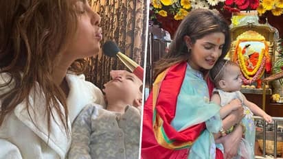 Priyanka Chopra's daughter, Malti Marie's visit to Siddhivinayak Temple; WATCH VIDEO
